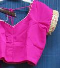Pink Georgette Semi Stitched M-L Size Choli / Blouse for Saree #56547